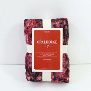 Opalhouse Vintage Rug Textured Velvet Floral Single Standard Sham Purple